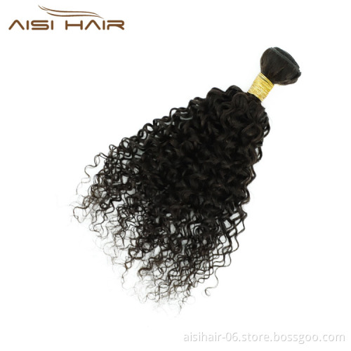 Aisi Hair Wholesale Cheap Vendor Top Quality Natural Black Water Wave 100%  Brazilian Human Hair Weave Bundles
